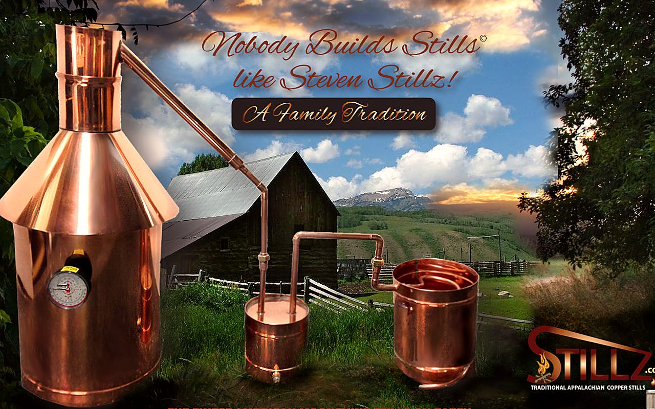 6 Gallon Copper Still with Thumper and Worm - Hand-Built Quality