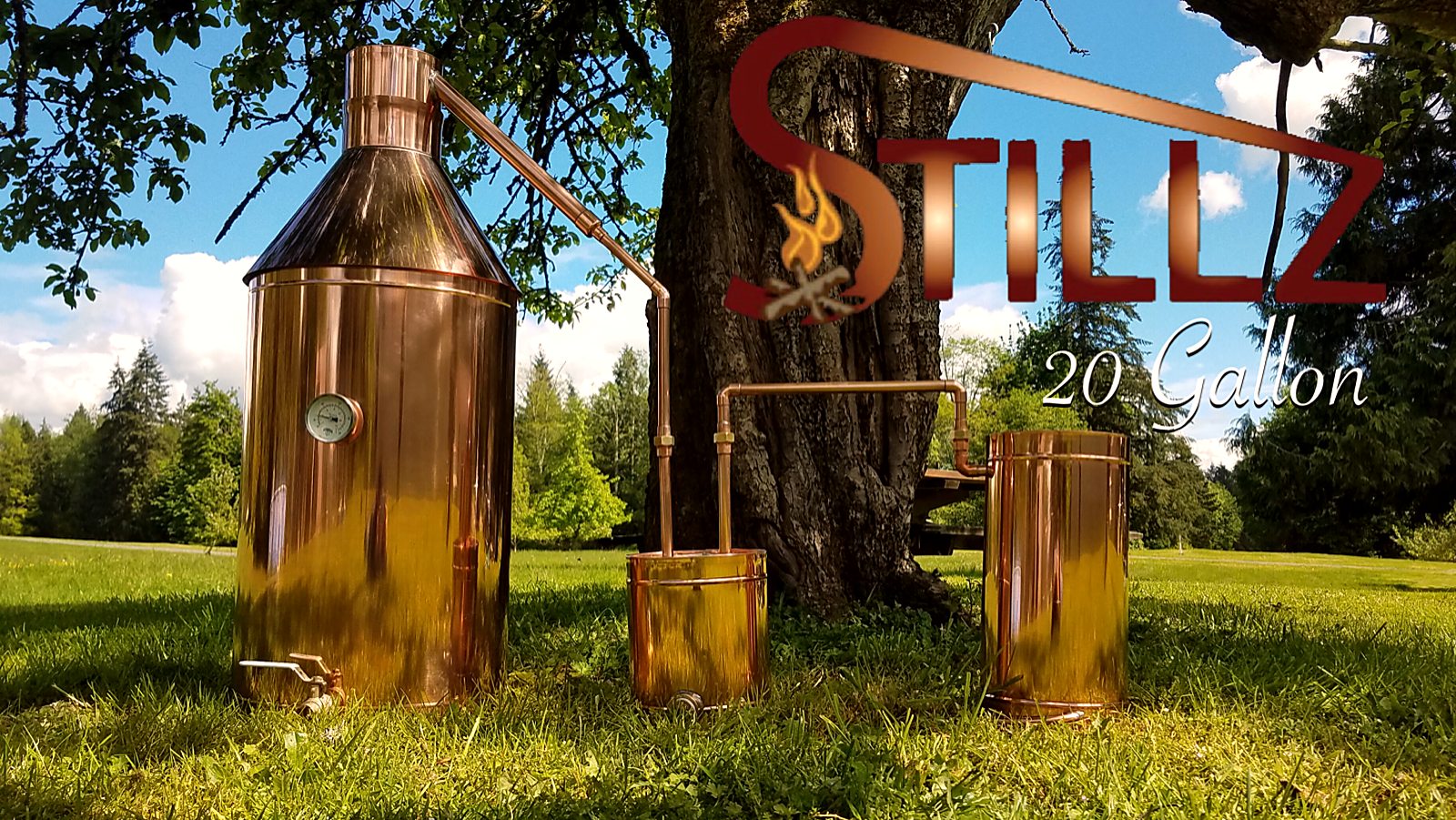 20 Gallon Heavy Copper Still - 2.8 Gallon Thumper & 2.8 Gallon Worm