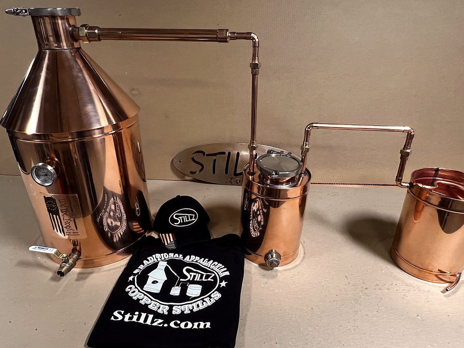 10 Gallon Copper Moonshine Still with Thumper and Worm Condenser