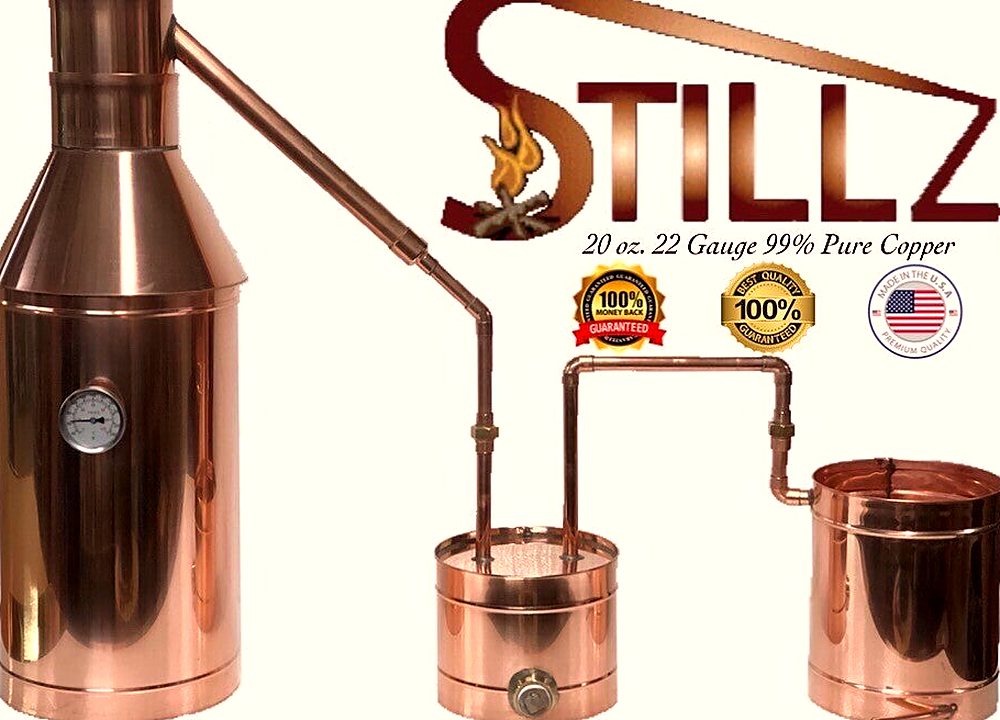6 Gallon Copper Moonshine Still with Thumper and Worm